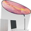Juexica 1 Pack Large Adjustable Office Cubicle and Desk Shade,51'' Portable Cubicle Light Shade with Clamp Foldable Rotatable Canopy Blocks Light or Disturbance for Working Accessories (Sunset)