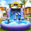 26ft(L) Commercial Grade Water Slide for Adults Kids(Double Slides&Big Splash Water Pool),Heavy Duty PVC Inflatable Adult Water Slide with UL Blower Great for Outdoor Backyard,26x12x14ft