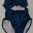 Eomenie Women's One Piece Swimsuit Tummy Control Slimming Bathing Suit Cutout Tie Knot Swimwear (Medium, Teal)