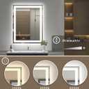 40x26 LED Lighted Mirror for Bathroom Wall Mounted, Dimmable Vanity Mirror with Lights, Anti-Fog, ETL Listed (Backlit and Front Lighted)