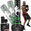 Upgrade Freestanding Punching Bag for Adults Teens Kids, 70'' Heavy Boxing Bag with Stand with Boxing Gloves, Kickboxing Bag for MMA Muay Thai Fitness Taekwondo Boxing Traning