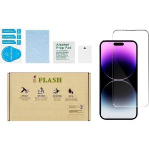 IFLASH HD Crystal Clear Tempered Glass Screen Protector Compatible for Apple iPhone 14 Plus/14 Pro Max 6.7" 2022 Models - Bubble Free/Case Friendly/Transparent Crystal Clear Version (2)