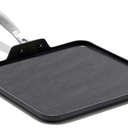 OXO Enhanced 11" Griddle Pan, PFAS-Free Ceramic Nonstick, Durable Hard Anodized Cookware, Scratch Resistant, Stainless Steel Handle, Good Grips, Dishwasher & Oven Safe, Black