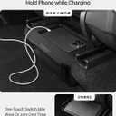 BASENOR Tesla Model Y Juniper Rear Center Console Organizer, TPE Dustproof Trash Can with Anti-Slip Lid, Garbage Bin Backseat Storage Box for 2025 2026 Model Y