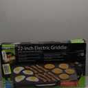 Presto 07061 22-Inch Electric Griddle with Removable Handles - Extra Large, Nonstick Ceramic, PFAS Free, Adjustable Temperature & Cool-Touch Handles, Black