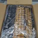 2 Set Magnetic Shelf for Refrigerator with Wood Lid, Fruit Potato & Onion Storage Bins, Pantry Organizers & Storage, Large Container Magnetic Spice Rack for Refrigerator, Kitchen Counter, Cabinet (Black)