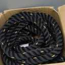 Battle Rope 1.5 Inch Diameter Poly Dacron 40 FT Length, Heavy Ropes for Home Gym and Workout
