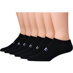 Champion Men's Logo Super No Show Socks, 6-pairs (Black)