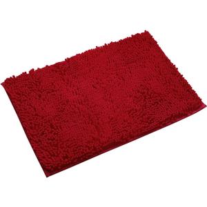 Non-Slip Bath Rug,Extra Soft Microfiber Bedroom Shag Carpet with Anti-Slip Backing,Water/Dust Absorbent Fast Dry Shower Mat,Sound Insulated Stairs Pad,Machine Washable (Red,12 x 19 Inches)