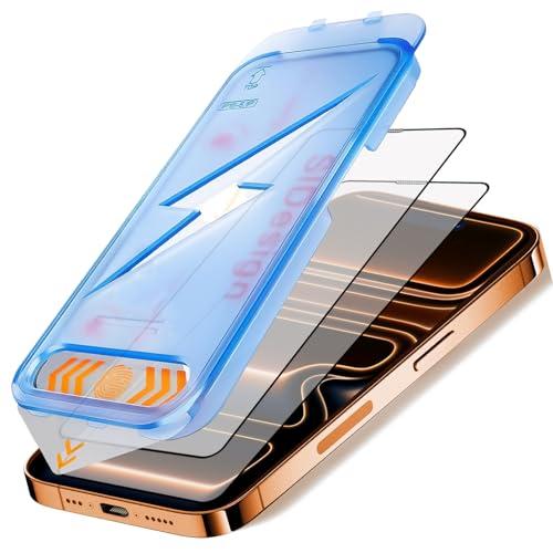 PUPJOE for iphone 17 Pro Max Screen Protector, 6.9-inch Tempered Glass, 9H Hardness, 2-Pack with Installation Kit，automatically removing dust and air bubbles
