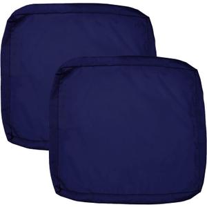 Oslimea Outdoor Cushion Covers Replacement 24x24 Waterproof Patio Furniture Cushion Seat Cover 2 Pack Removable Chair Pads Cover for Deep Seat Back Cushion, Blue