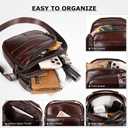 Small Messenger Bag for Men, Vintage Crossbody Bag Sling Shoulder Purse Genuine Leather Satchel Pouch Man Handbag