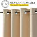 NICETOWN 2 Panels Weighted Blackout Cabana Curtains Outdoor Patio, W52 x L84 Windproof Top & Bottom Grommet & Back Tab, Thermal Heavyweight Drapes Keep Privacy for Yard/Porch, Biscotti Beige