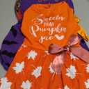 Abbylike 3 Pcs Seasonal Dog Outfits Christmas Halloween Thanksgiving Pet Costume Cotton Holiday Puppy Dress Lightweight Pet Apparel with Bowknot for Large Medium Cat Clothing, Medium