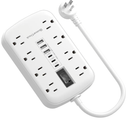Short Extension Cord 1 ft, Small Power Strip Flat Outlet Extender Surge Protector with 8 AC Outlets 6 USB (5V/4.8A 24W), Mini Extension Cord Flat Wall Plug for Home Office Dorm Kitchen Bathroom
300+ bought in past month