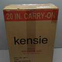 kensie 22" Peonies Hardside Carry-On Luggage with ID Tag, Pool Blue