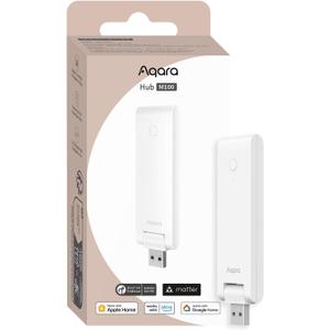 Aqara Smart Hub M100 for Home Automation, Matter Controller, Thread Border Router, Features Aqara Zigbee (Not Third-Party), Wi-Fi, Supports Amazon Alexa, Apple HomeKit, IFTTT, Home Assistant