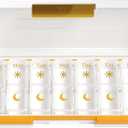 Zoksi Am Pm Pill Organizer 7 Day, Weekly Pill Box 2 Times a Day, Medicine Pill Organizer with Separate Compartment, Travel Pill Case Dispenser Portable for Vitamins, Fish Oils, Medicines(White)