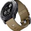 Rugged Nylon Watch Bands compatible with Garmin Instinct/Instinct 2 Solar/Instinct 3 45mm AMOLED/MIP, Double Layer Fabric Band for Garmin Instinct Solar/Tactical/Esports/Tide/Instinct E 45mm