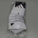 adidas Men's Superlite Quarter Socks 6-Pack, Durable, Lightweight, Athletic Breathable with Compression Arch Support (Medium(5-8 US), White/Black)