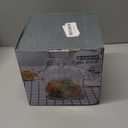 Glass Simmer Pot with Lid, Clear Glass Saucepan, Heat-Resistant Borosilicate Glass Stovetop Pot for Stove Potpourri, Saucepan Pot FIts for Cooking, Soup, Milk, Tea and Baby Food (1.35L/45OZ)