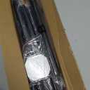 Tension Curtain Rod, Extra Long Outdoor Curtain Rod 43-100 Inch Adjustable, 1.1 Inch Diameter Thick Heavy Duty Black Shower Curtain Rod, Stainless Steel Shower Rod for Bathroom No Drilling, No Rust