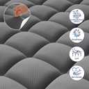 ELEMUSE Dual Layer 3 Inch Memory Foam Mattress Topper Twin, 2 Inch Cooling Gel Memory Foam Plus 1 Inch Down Alternative Pillowtop Mattress Pad with Cooling Cover, Soft Comfort Support, Grey
