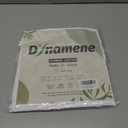 Dynamene Stall Fabric Shower Curtain, 36x72 inch Half Boho Tufted Geometric Striped Small Cloth Shower Curtains for Bathroom, Narrow Thick Waterproof Polyester Shower Curtain Set with 6 Hooks, White