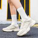 BAASPLOA Women's Casual Fashion Sneakers Lightweight Walking Platform Chunky Shoes for Women Workout Gym Sneakers Non Slip Breathable Tennis Shoes Retro Dad Shoes 8