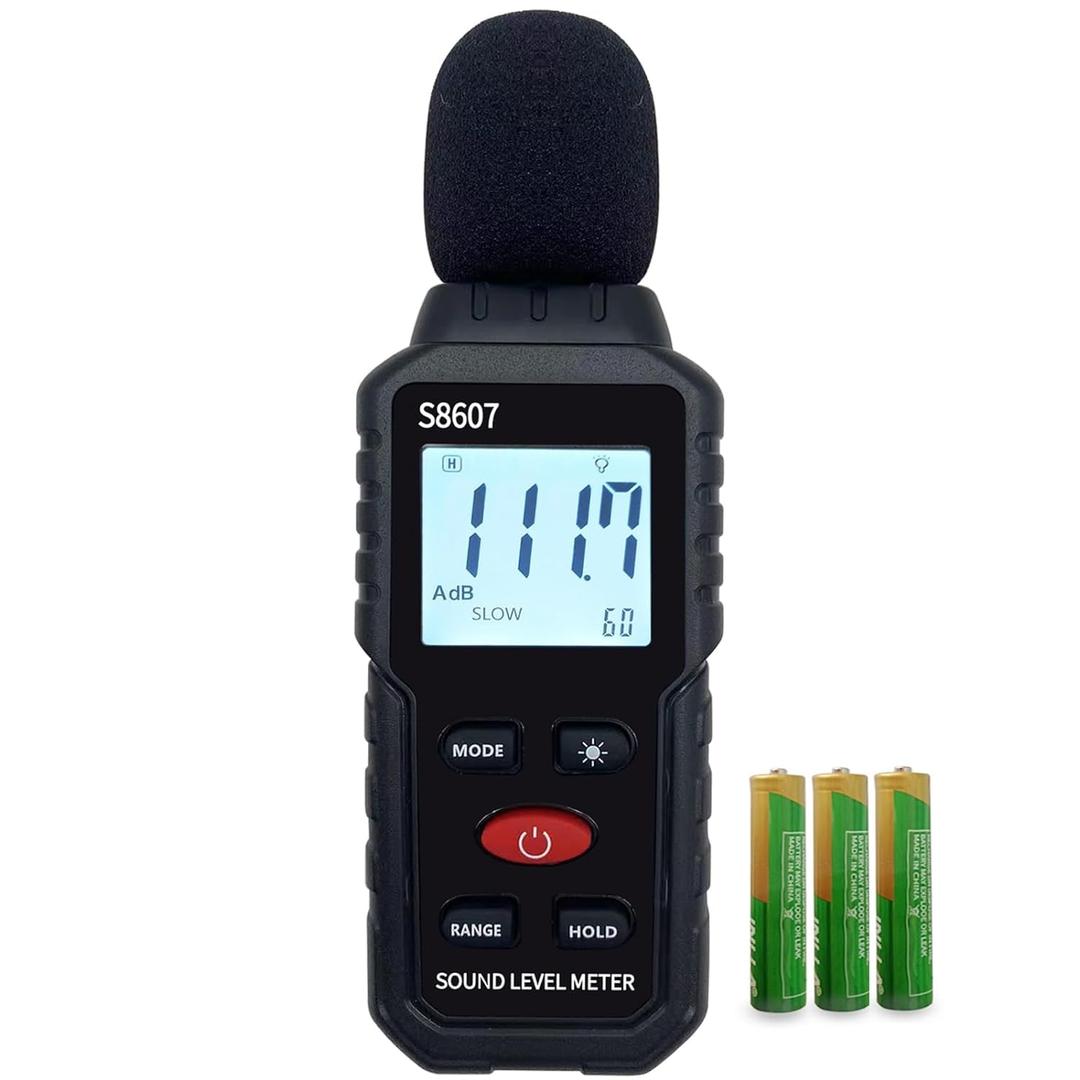 Digital Sound Level Meter,Sound Meter for Classroom Home Street,30-130dBA dB Meter to Measure Noise,Noise Decibel Reader,Audio Sound Tester,Sound Test equipmetent,Sound Measurement Device (30-130dBA)