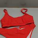 High Waisted Bikini for Women Tummy Control Bottoms Push Up Crop Top Swimsuit 2 Piece High Cut Teens Girls Bathing Suits (Large, Red Sports Bikini)