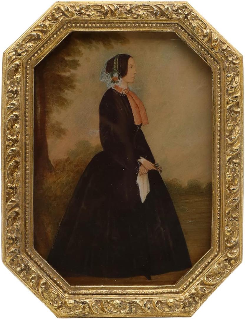 5x7 Vintage Picture Frame, Antique Ornate Gold Octagon Photo Frame, for Tabletop and Wall Display, Decorative Retro Home Decor, Old Fashioned Photo Gallery Art