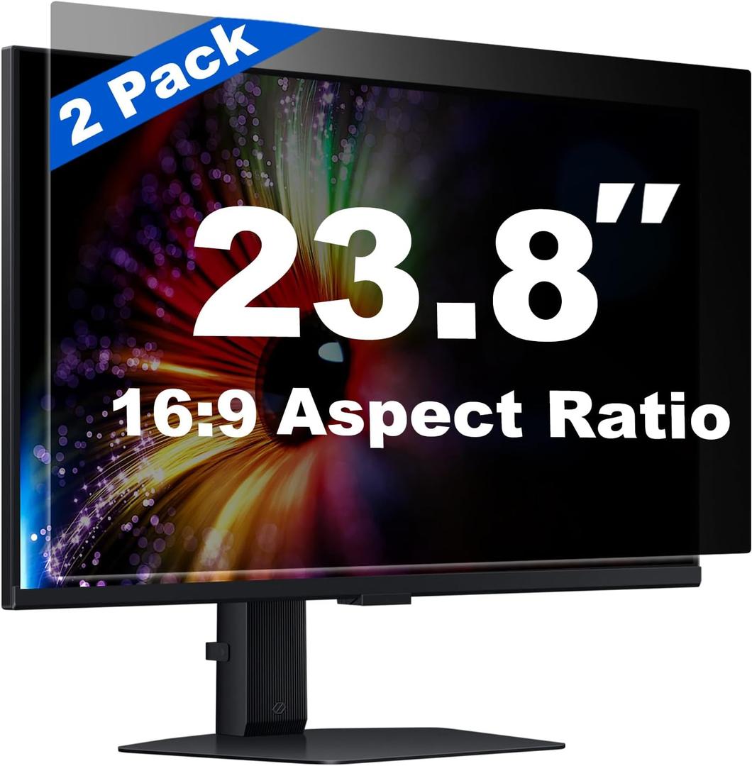 [2 Pack] 23.8 Inch Computer Privacy Screen for 16:9 Widescreen Monitor