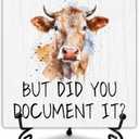 2 x Funny Office Decor, But Did You Document It Sign with Stand, Cute Desk Decor, Inspirational Gifts for Women Men, Family Friends Colleagues, Funny Wooden Signs for Office Desk Accessories