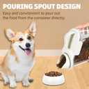 Dog Food Storage Container, Pet Food Container with Airtight Pour Spout, Cat Food Storage Container with Measuring Cups, Portable Pet Food Container for Dogs, Cats, BirdsWhite