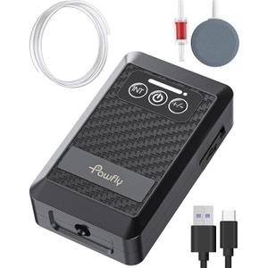 Pawfly Ultra Quiet Live Bait Aerator USB Rechargeable Battery Air Pump for 5-100 Gallon Bait Bucket Portable Battery Powered Oxygen Pump for Outdoor Fishing Power Outage and Fish Transportation, 