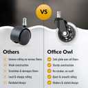 Rollerblade Office Chair Wheels, Set of 5 Replacement Casters for Desk and Gaming Chairs, Safe for Hardwood Floors, Tile, Laminate & Carpet, Support Up to 650 LBS, Easy Install, Universal Fit, Clear