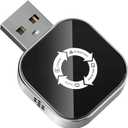 4-in-1 Wireless CarPlay Adapter for Apple CarPlay & Android Auto & AirPlay & MirrorLink, 2026 Upgraded Screen Mirroring Mini USB Adapter with Type-C Extension, Low Latency, Plug & Play (Silver)