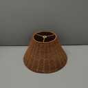 Handmade Rattan Lamp Shade Replacement Traditional Shades for Bedside/Small Table/Floor Lamps, Natural Bohemia Style, Wooden Wicker Lampshade,5.9"Top9.8" Bottom 6.2" Height, Spider