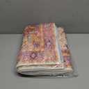 Yamaziot Washable Runner Rug, 2x5 Non-Slip Boho Vintage Hallway Rug Runner with Rubber Backing, Stain Resistant Distressed Carpet Runner for Bedroom, Kitchen, Laundry, Entrance (Pink)