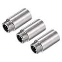 MECCANIXITY Shower Head Extension Arm, Stainless Steel Extension Pipe Fitting 40mm G1/2 Female to G1/2 Male Thread Coupling Adapter Connector Pack of 3