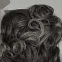 Curly Drawstring Ponytail Grey Curly Yaki Pony Tail Synthetic Salt and Pepper Hair Ponytail Extension for Women(T1B/Gray)