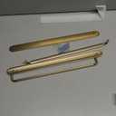 Goo-Ki 2 Pack Champagne Bronze Cabinet Handles with Backplate, 12-3/5 Inch Hole Center Kitchen Drawer Pulls with Base Plate Zinc Alloy Solid Hardware