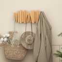Folding Wall Coat Rack - entryway Hooks foldable - Wooden Coat Rack Wall Mount - modern Wall Mounted Coats Rack - Coat Hanger Walls Mount Coat Racks