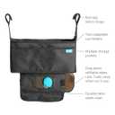 Munchkin Stroller Organizer with Cup Holders and Wet Wipes Case - Travel Storage Bag for Baby and Mom Essentials, Universal Fit, Fits UPPAbaby, Evenflo, BabyTrend and more, Black