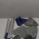 JEHONN Wall Cleaner Mop with Long Handle 82 Inches, 3-in-1 Ceiling Cleaning Tool Duster with 6 Replacement Microfiber Chenille Pads for Painted Walls, Window, Floor, Baseboard (Blue)