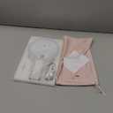 LitBear Travel Makeup Mirror with Lights, Rechargeable Double-Sided 10X/1X Magnifying Mirror, Portable Lighted Beauty Mirror, 3 Color Lighting, Dimmable Touch Screen, Tabletop Handhold Hanging (White) (Rose Gold)