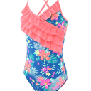 Girls One Piece Swimsuits Beach Swimwear Hawaiian Bathing Suits for Kids 15-16 Years