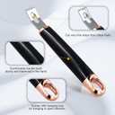 3 x Stainless Steel Channel Knife, Multifunctional Lemon Zester Fruit Peeler with Hanging Loop Lemon Twist Peeler Fruit Peeler Citrus Zester Tool for Cocktail Kitchen Home Bar (Black Gold)