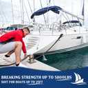 Dock Lines & Ropes Boat Accessories - 4 Pack 3/8" x 15' Double Braided Nylon Dock Lines with 12 Loop Excellent 5800 lbs Breaking Strength Marine Rope for Kayak Pontoon Boats up to 30ft Boating Gifts